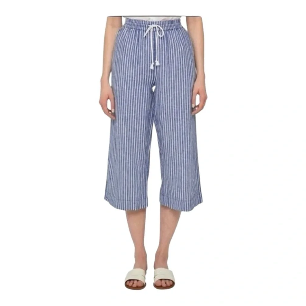 Beach Lunch Lounge pants Margot Linen striped beach pool casual resortwear - Picture 13 of 15